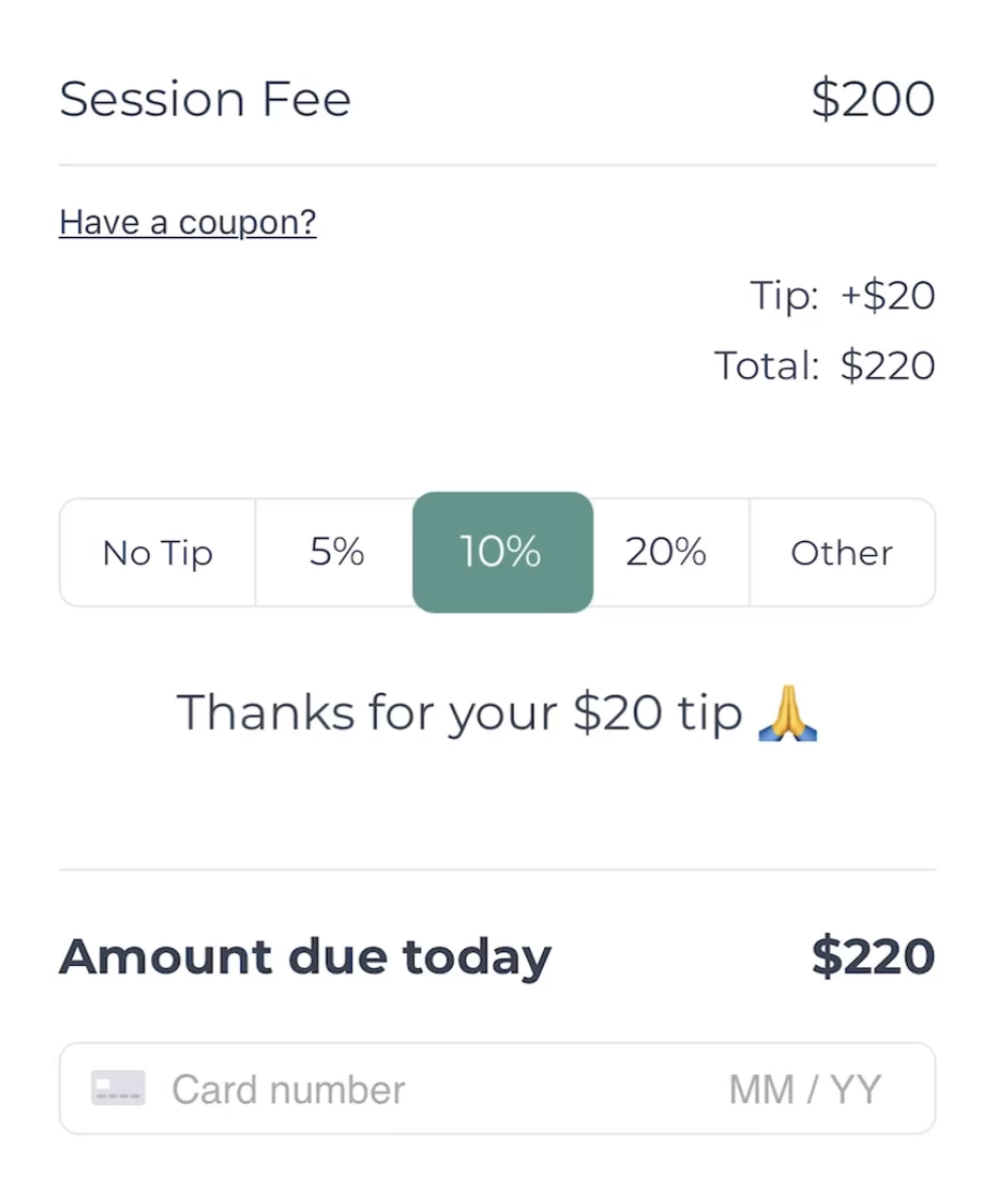 gratuity / Tipping